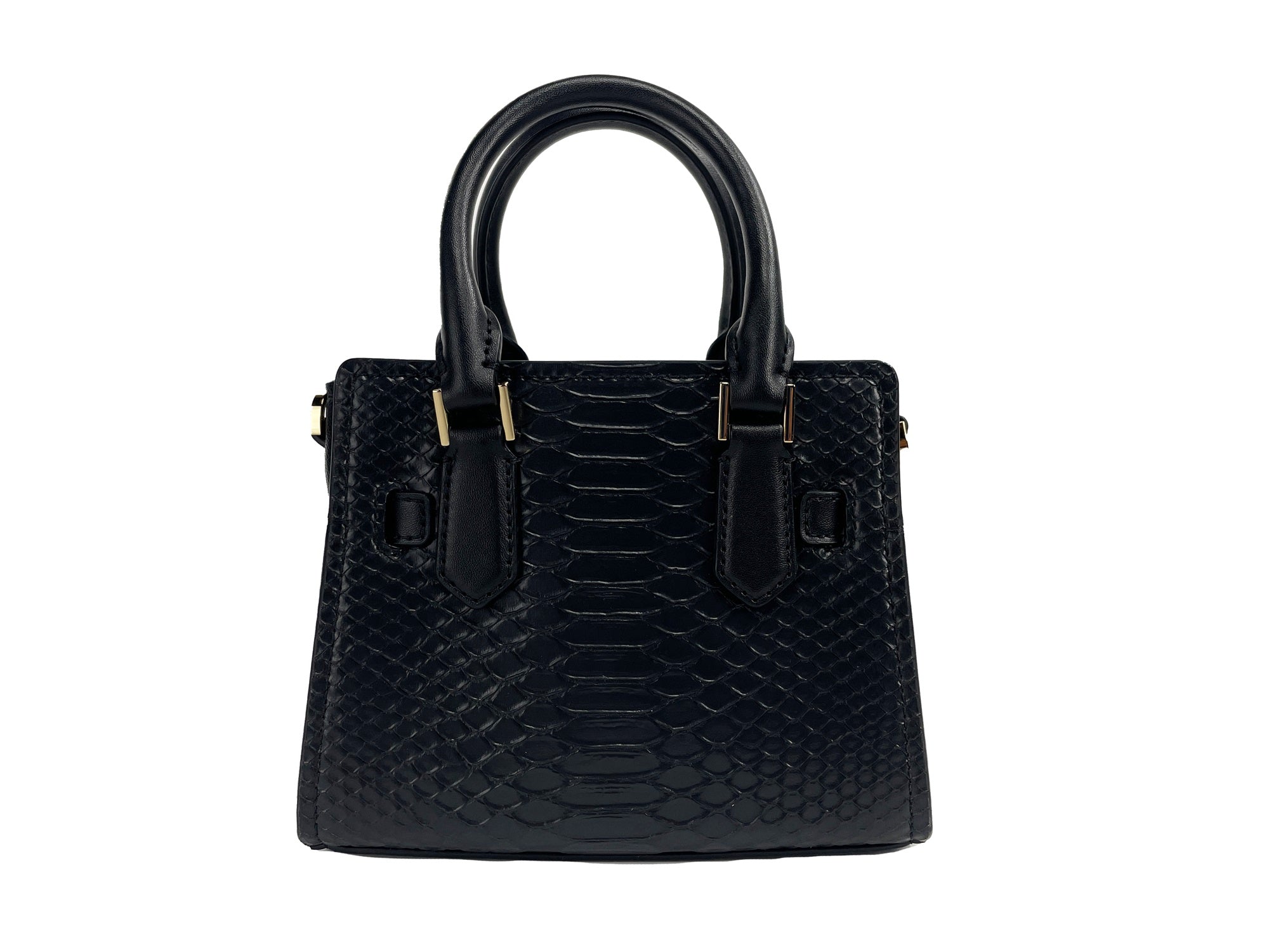 Michael Kors Hamilton XS Black Snake Satchel Crossbody Bag Purse - Luksusmuotia Michael Kors - Tutustu YVES JAVANNI® 