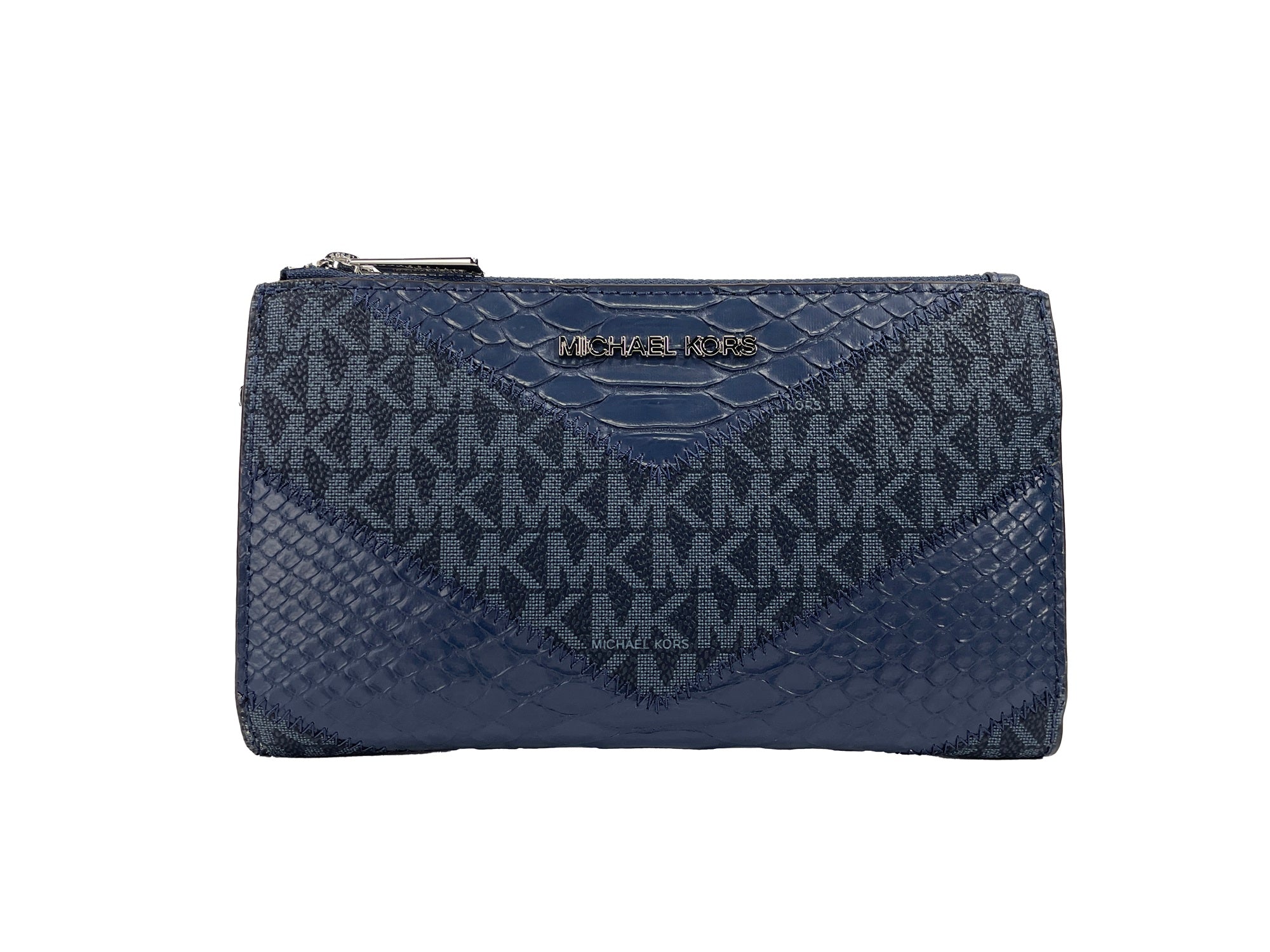 Michael Kors Jet Set Large Double Zip Python Navy Wristlet Wallet - Luksusmuotia Michael Kors - Tutustu YVES JAVANNI® 