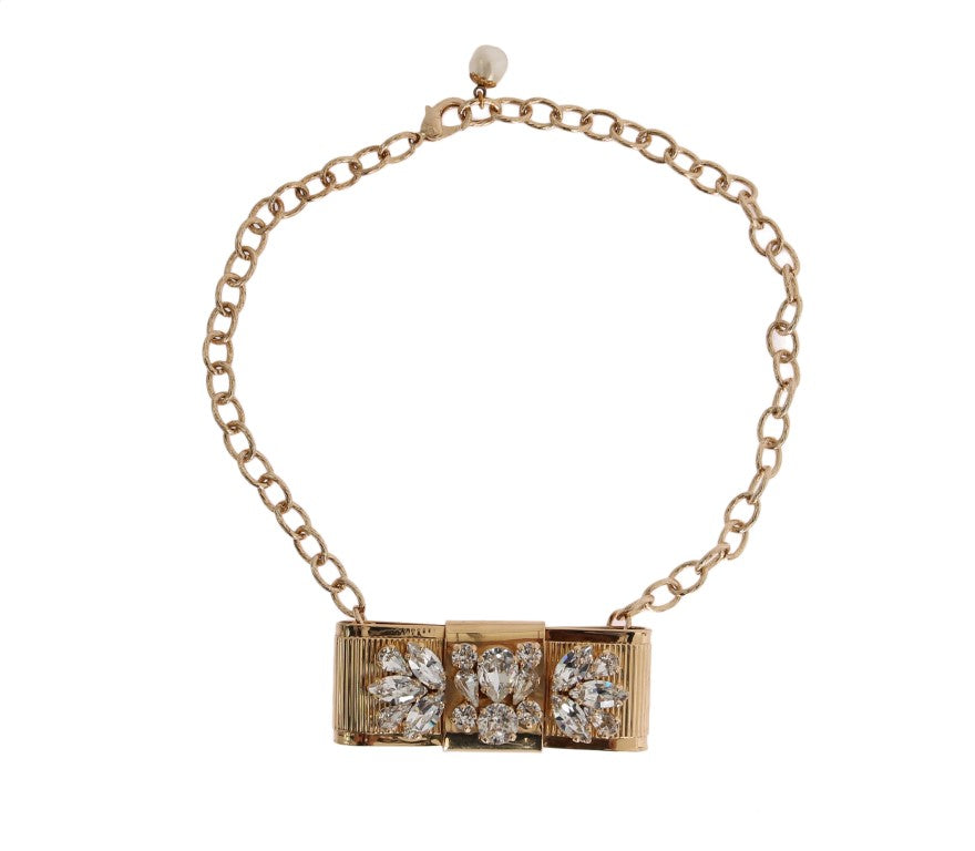 Dolce & Gabbana Elegant Gold Crystal Statement Choker - Luksusmuotia Dolce & Gabbana - Tutustu YVES JAVANNI® 