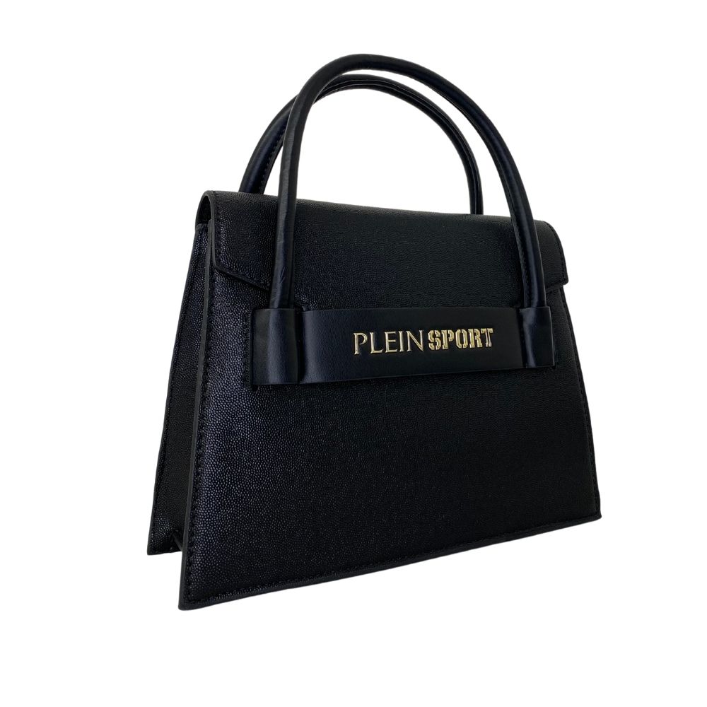 Plein Sport Elegant Black Tote with Logo Accent - Luksusmuotia Plein Sport - Tutustu YVES JAVANNI® 