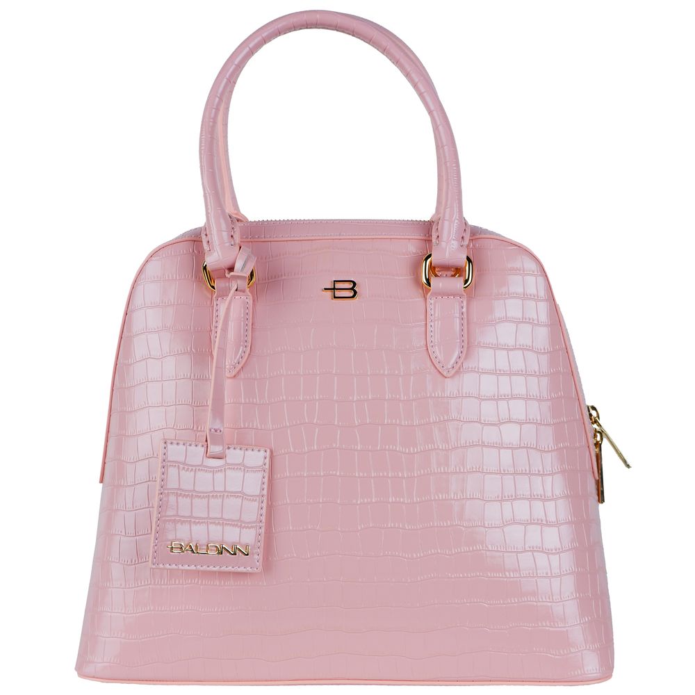 Baldinini Trend Elegant Pink Python-Print Calfskin Handbag - Luksusmuotia Baldinini Trend - Tutustu YVES JAVANNI® 