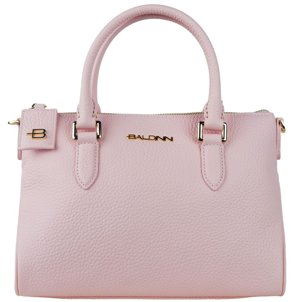 Baldinini Trend Chic Pink Textured Calfskin Handbag - Luksuslaukut ja asusteet Baldinini Trend - Tutustu YVES JAVANNI® 