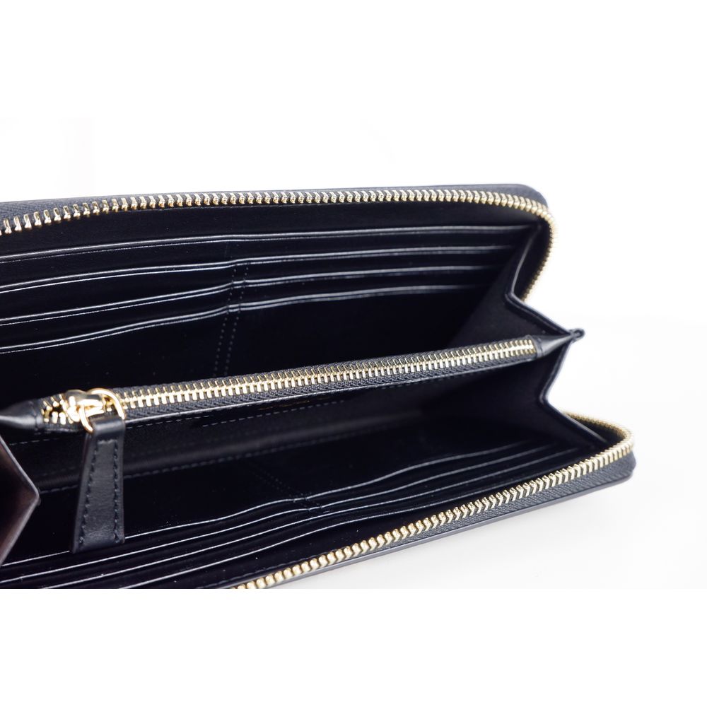 Ungaro Elegant Leather Zippered Wallet in Classic Black - Luksusmuotia Ungaro - Tutustu YVES JAVANNI® 