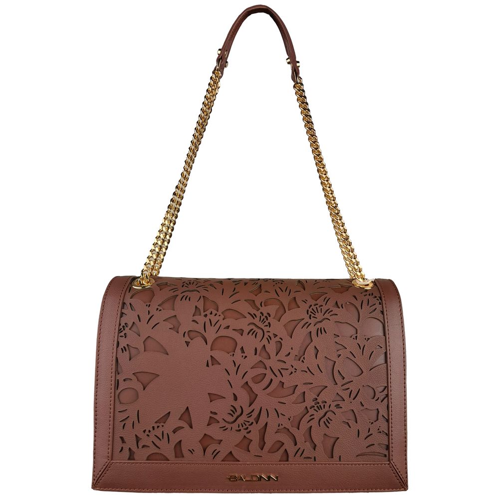 Baldinini Trend Elegant Floral Leather Shoulder Bag - Luksusmuotia Baldinini Trend - Tutustu YVES JAVANNI® 