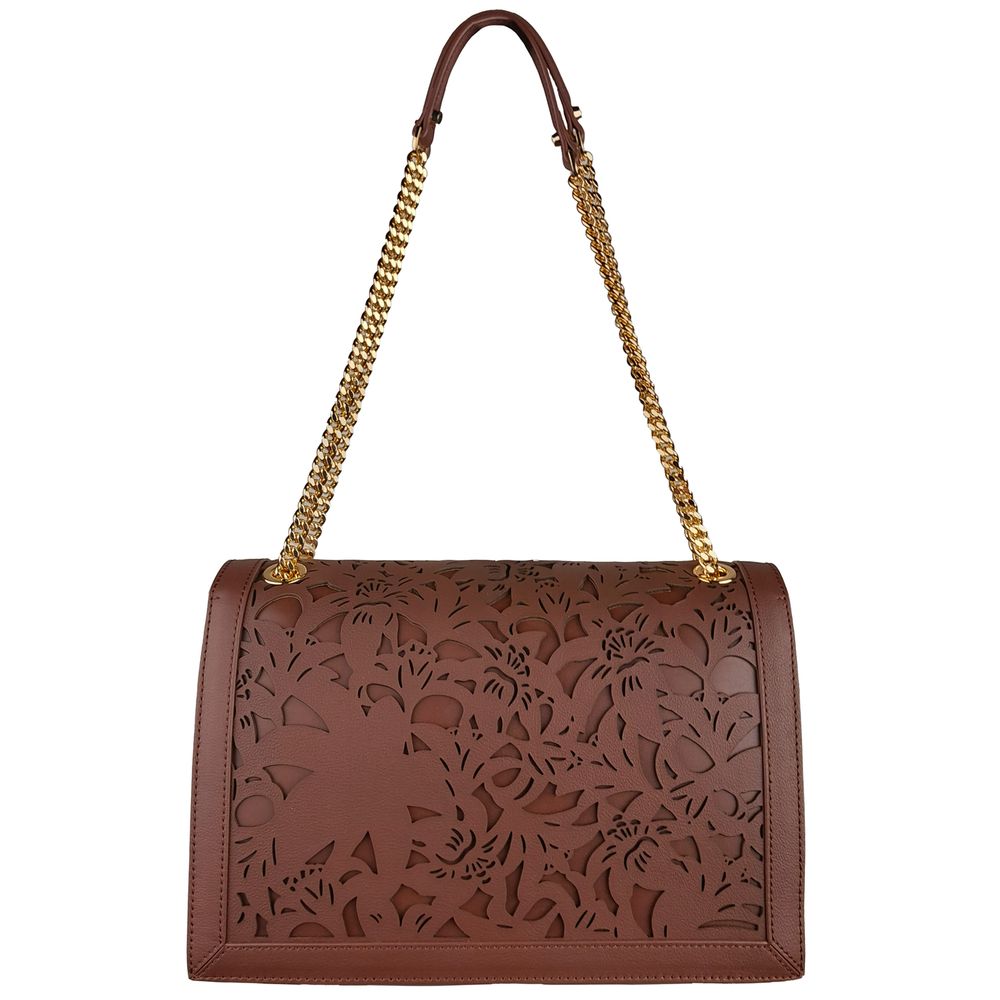 Baldinini Trend Elegant Floral Leather Shoulder Bag - Luksusmuotia Baldinini Trend - Tutustu YVES JAVANNI® 