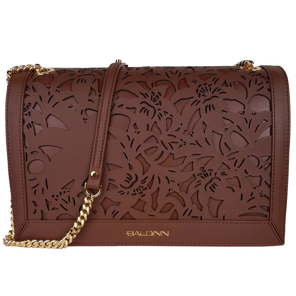 Baldinini Trend Elegant Floral Leather Shoulder Bag - Luksusmuotia Baldinini Trend - Tutustu YVES JAVANNI® 