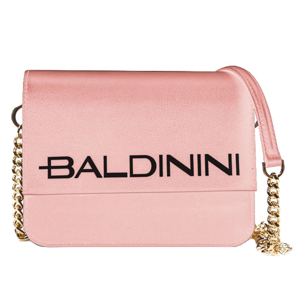 Baldinini Trend Elegant Pink Calfskin Handbag with Chain Strap - Luksusmuotia Baldinini Trend - Tutustu YVES JAVANNI® 