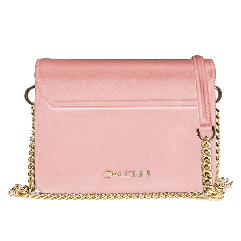 Baldinini Trend Elegant Pink Calfskin Handbag with Chain Strap - Luksusmuotia Baldinini Trend - Tutustu YVES JAVANNI® 