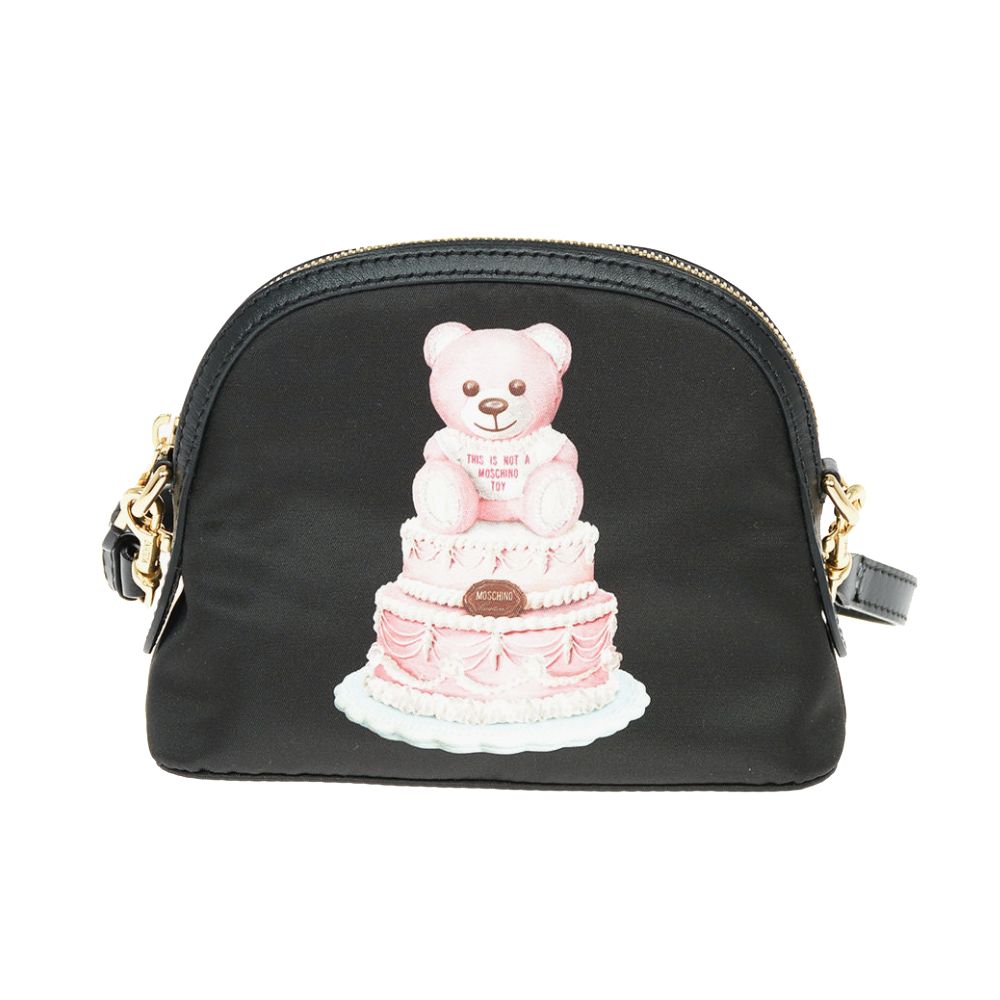 Moschino Couture Chic Teddy Bear Print Clutch with Calfskin Strap - Luksusmuotia Moschino Couture - Tutustu YVES JAVANNI® 