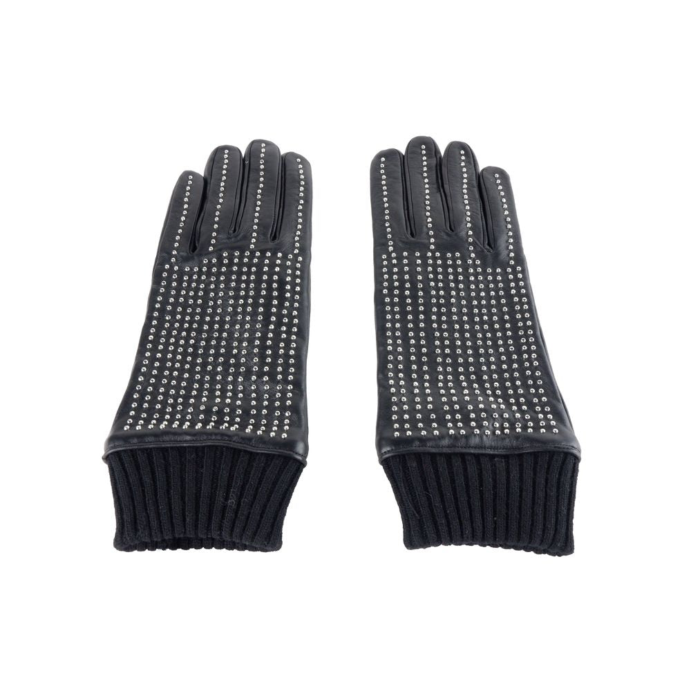 Cavalli Class Elegant Black Leather Gloves - Luksusmuotia Cavalli Class - Tutustu YVES JAVANNI® 