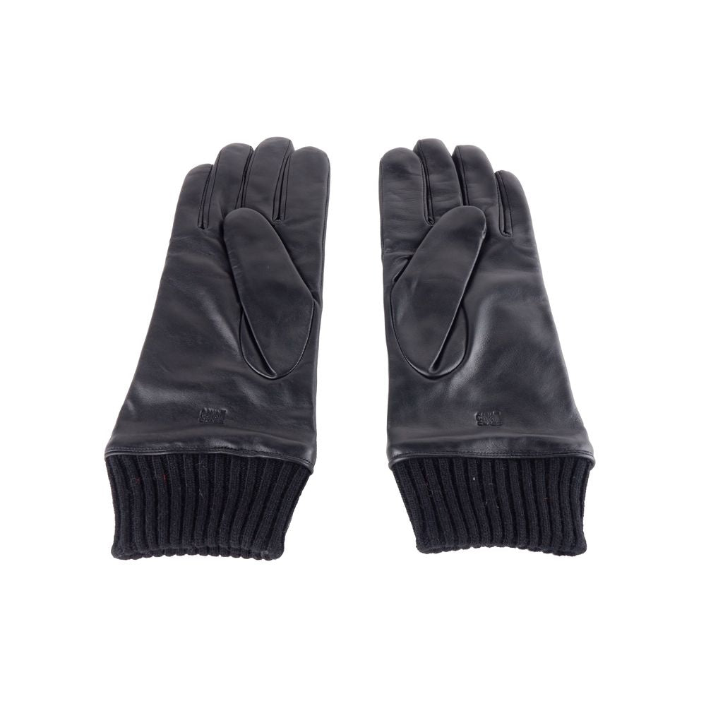 Cavalli Class Elegant Black Leather Gloves - Luksusmuotia Cavalli Class - Tutustu YVES JAVANNI® 