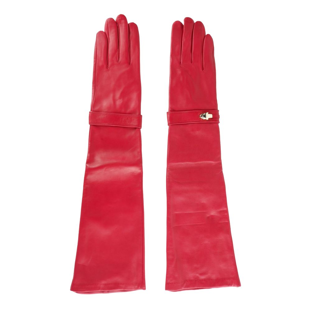 Cavalli Class Red Lambskin Women Glove - Luksuslaukut ja asusteet Cavalli Class - Tutustu YVES JAVANNI® 