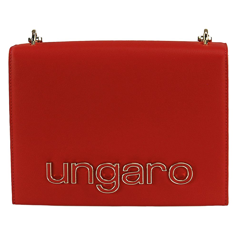 Ungaro Chic Calfskin Shoulder Bag with Metal Logo - Luksuslaukut ja asusteet Ungaro - Tutustu YVES JAVANNI® 