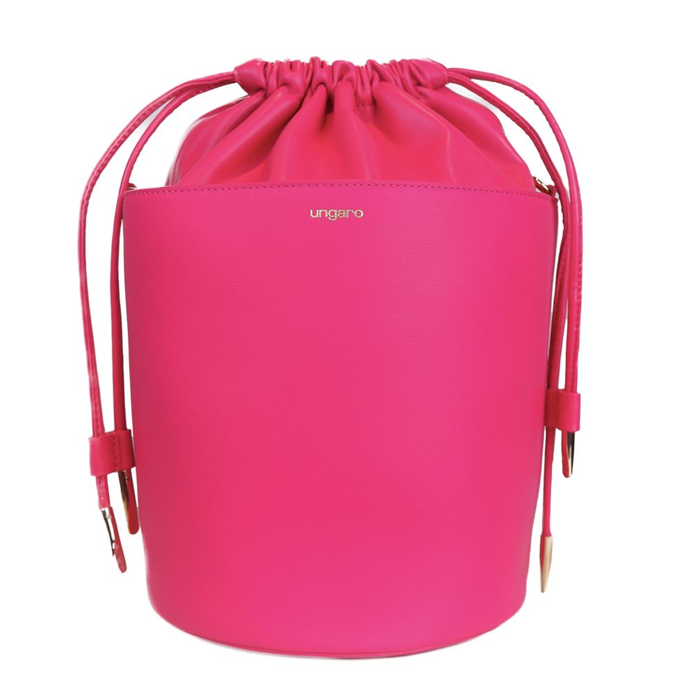 Ungaro Fuchsia Elegance Leather Bucket Bag - Luksuslaukut ja asusteet Ungaro - Tutustu YVES JAVANNI® 