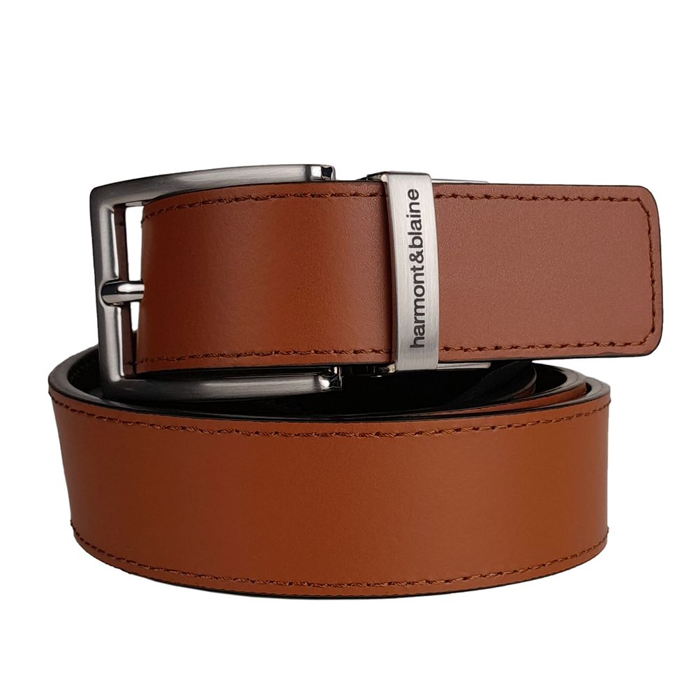 Harmont & Blaine Reversible Calfskin Leather Belt - Dual Style Luxury - Luksusmuotia Harmont & Blaine - Tutustu YVES JAVANNI® 