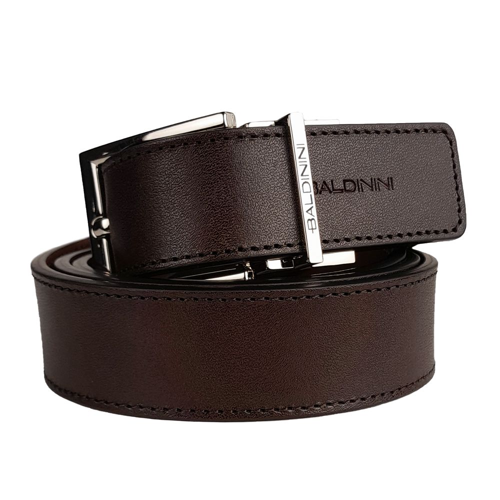 Baldinini Trend Reversible Calfskin Leather Belt in Rich Brown - Luksusmuotia Baldinini Trend - Tutustu YVES JAVANNI® 