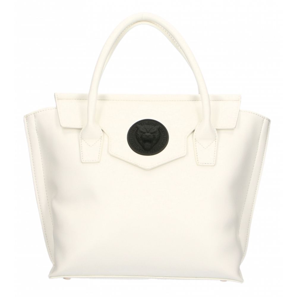 Plein Sport Elegant White Handbag With Magnetic Closure - Luksusmuotia Plein Sport - Tutustu YVES JAVANNI® 