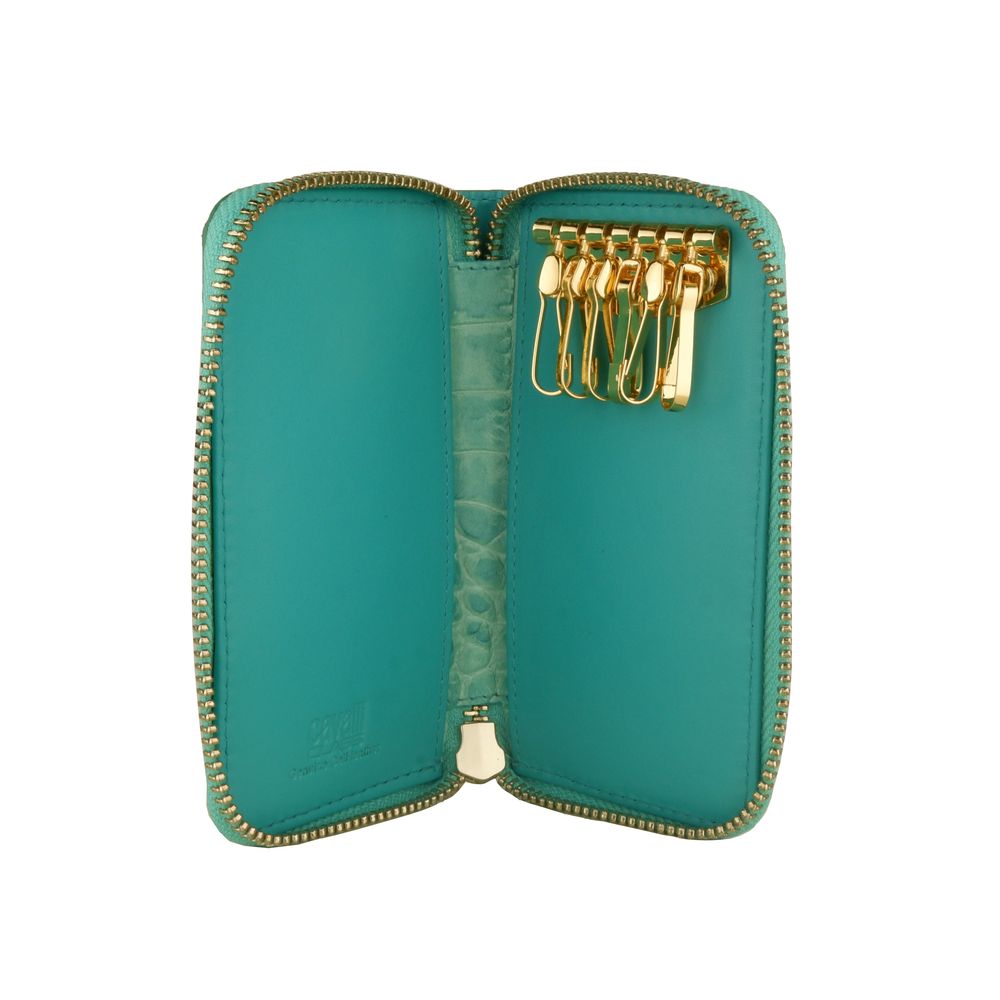 Cavalli Class Chic Turquoise Leather Keyholder - Luksusmuotia Cavalli Class - Tutustu YVES JAVANNI® 