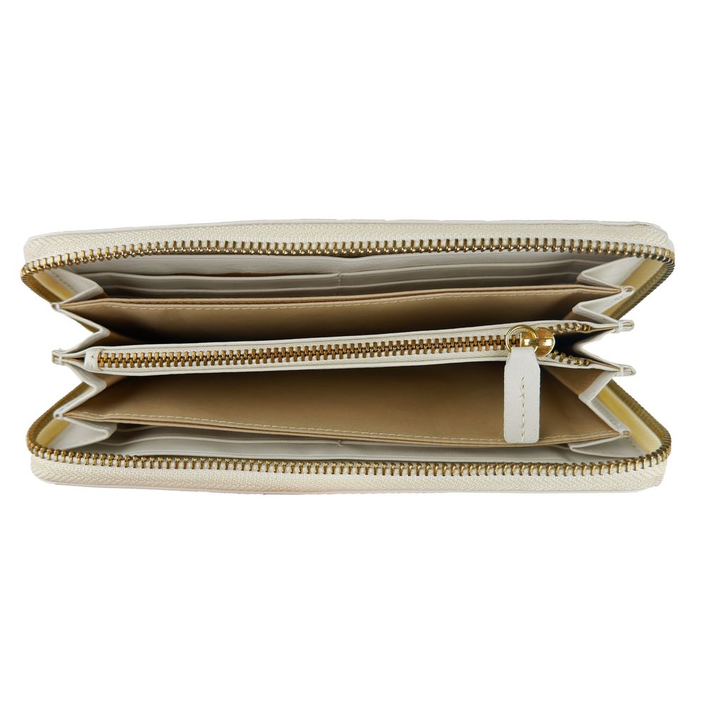 Cavalli Class Elegant White Calfskin Leather Wallet - Luksusmuotia Cavalli Class - Tutustu YVES JAVANNI® 