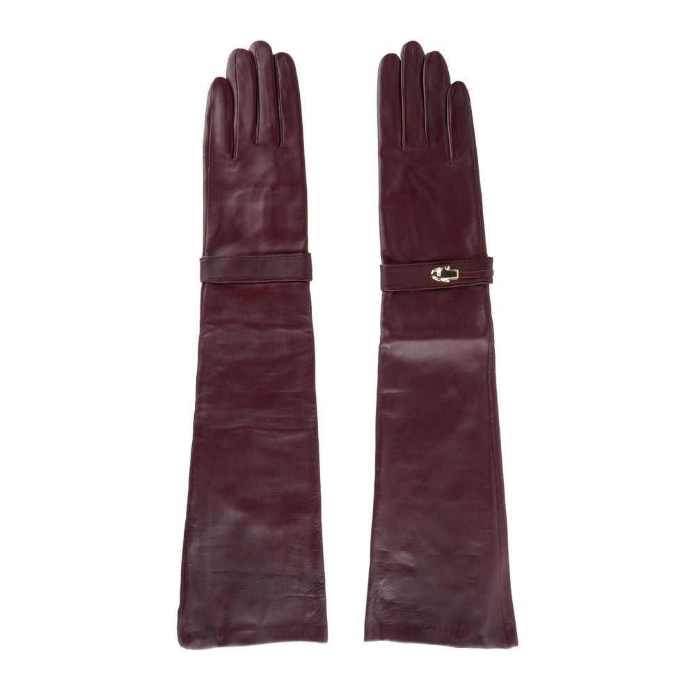 Cavalli Class Elegant Lambskin Leather Gloves In Radiant Pink - Luxury from Cavalli Class - Shop at YVES JAVANNI