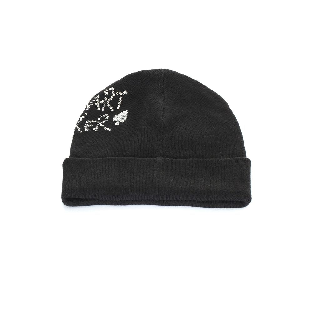 Imperfect Chic Knitted Beanie in Timeless Black - Luksusmuotia Imperfect - Tutustu YVES JAVANNI® 