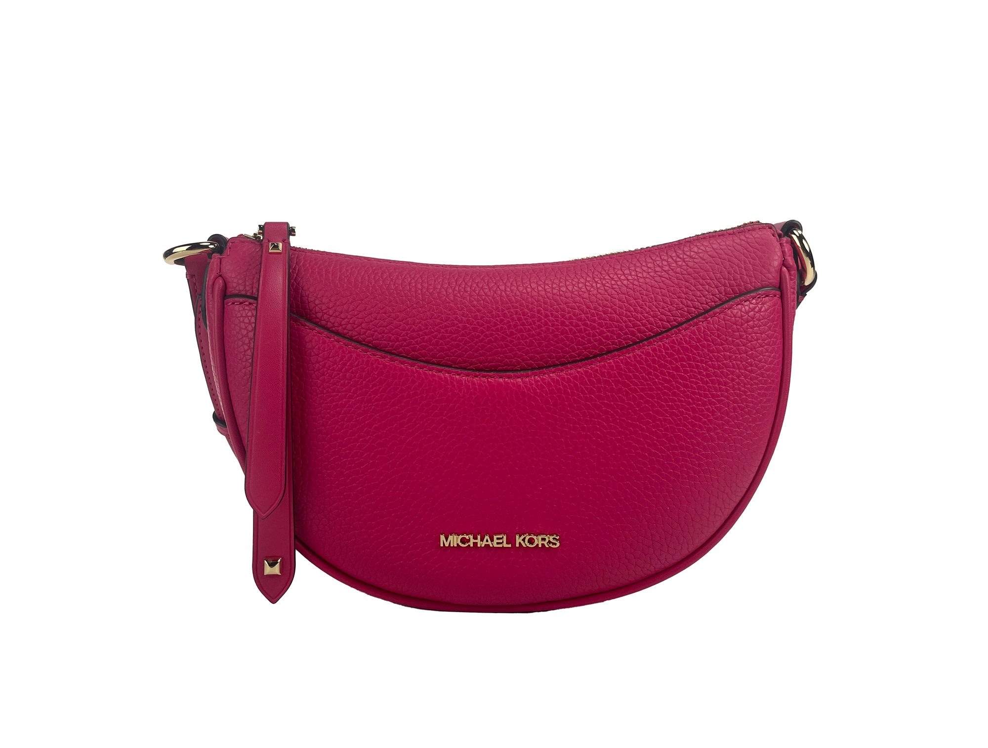 Michael Kors Dover Small Pink Half Moon Crossbody Bag Purse - Luksusmuotia Michael Kors - Tutustu YVES JAVANNI® 