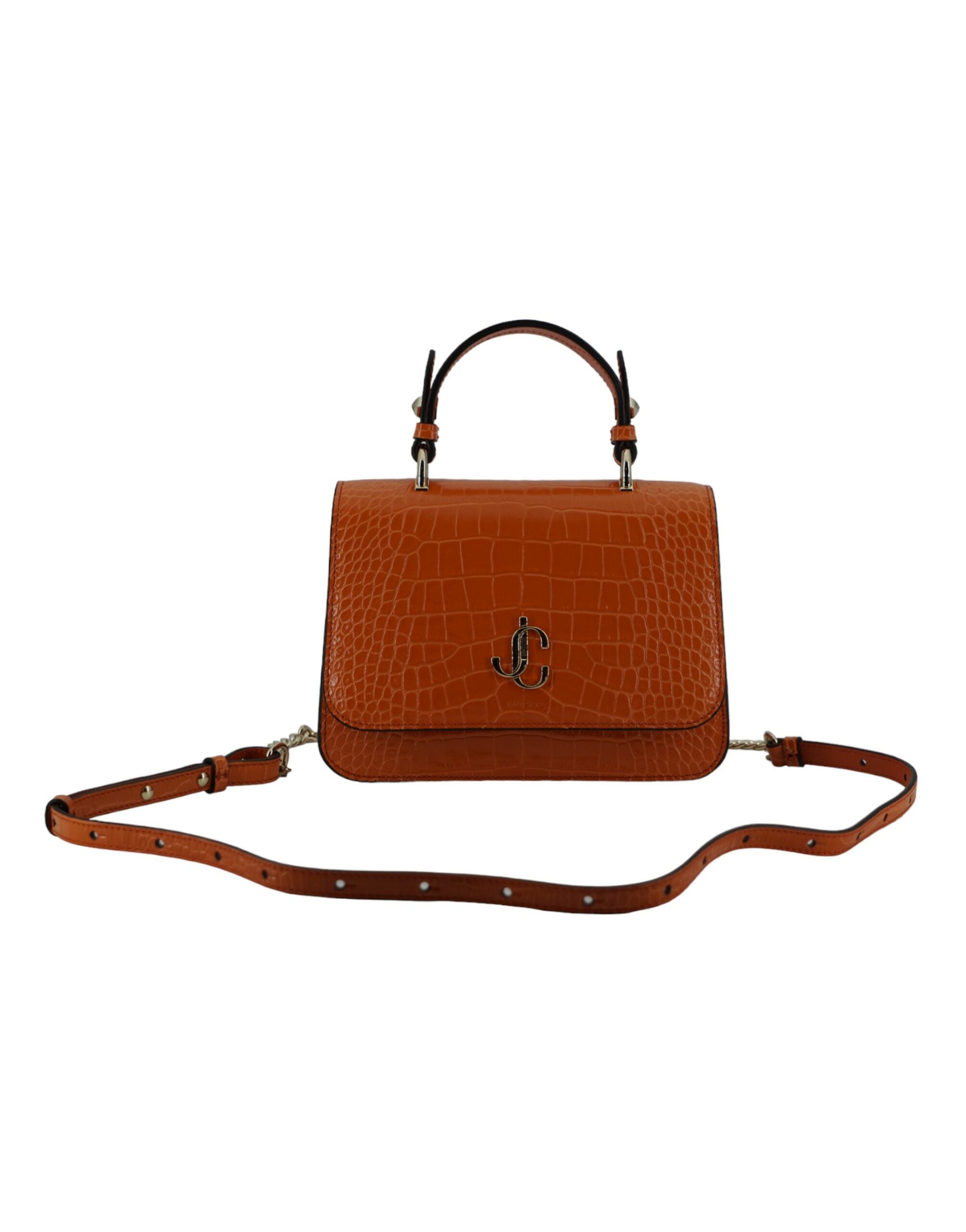 Jimmy Choo Orange Leather Top Handle and Shoulder Bag - Luksuslaukut ja asusteet Jimmy Choo - Tutustu YVES JAVANNI® 