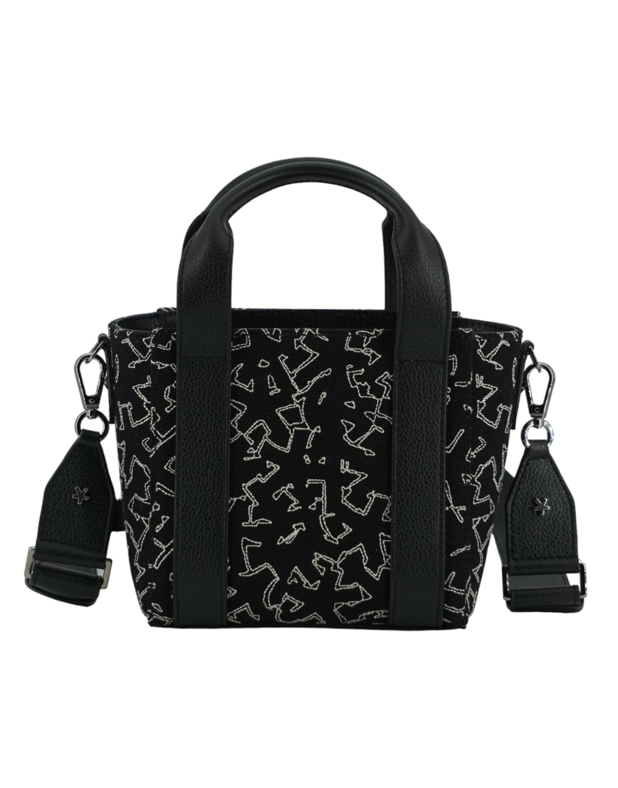 Jimmy Choo Black Leather and Canvas Small Tote Bag - Luksusmuotia Jimmy Choo - Tutustu YVES JAVANNI® 