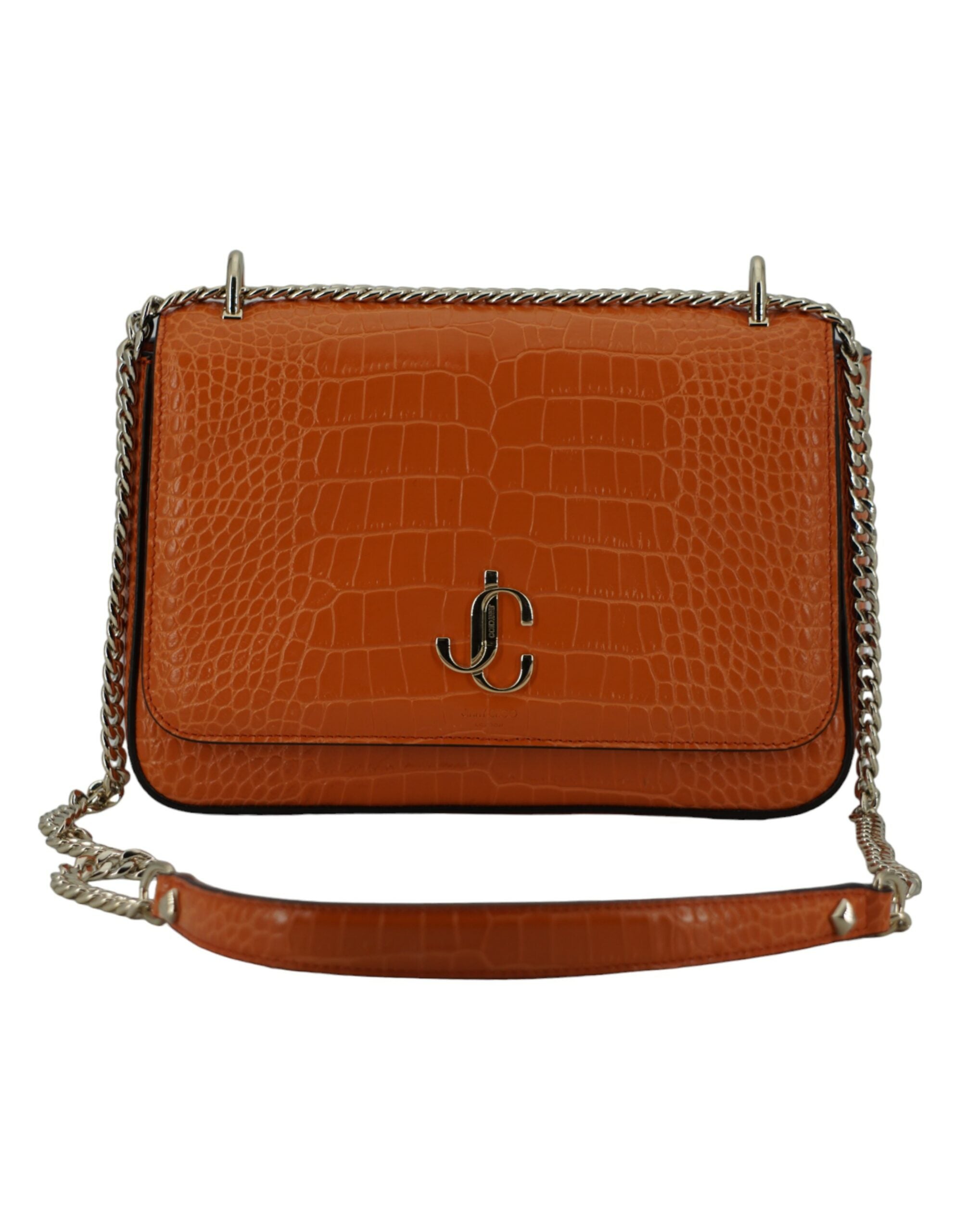 Jimmy Choo Amber Orange Leather Shoulder Bag - Luksuslaukut ja asusteet Jimmy Choo - Tutustu YVES JAVANNI® 