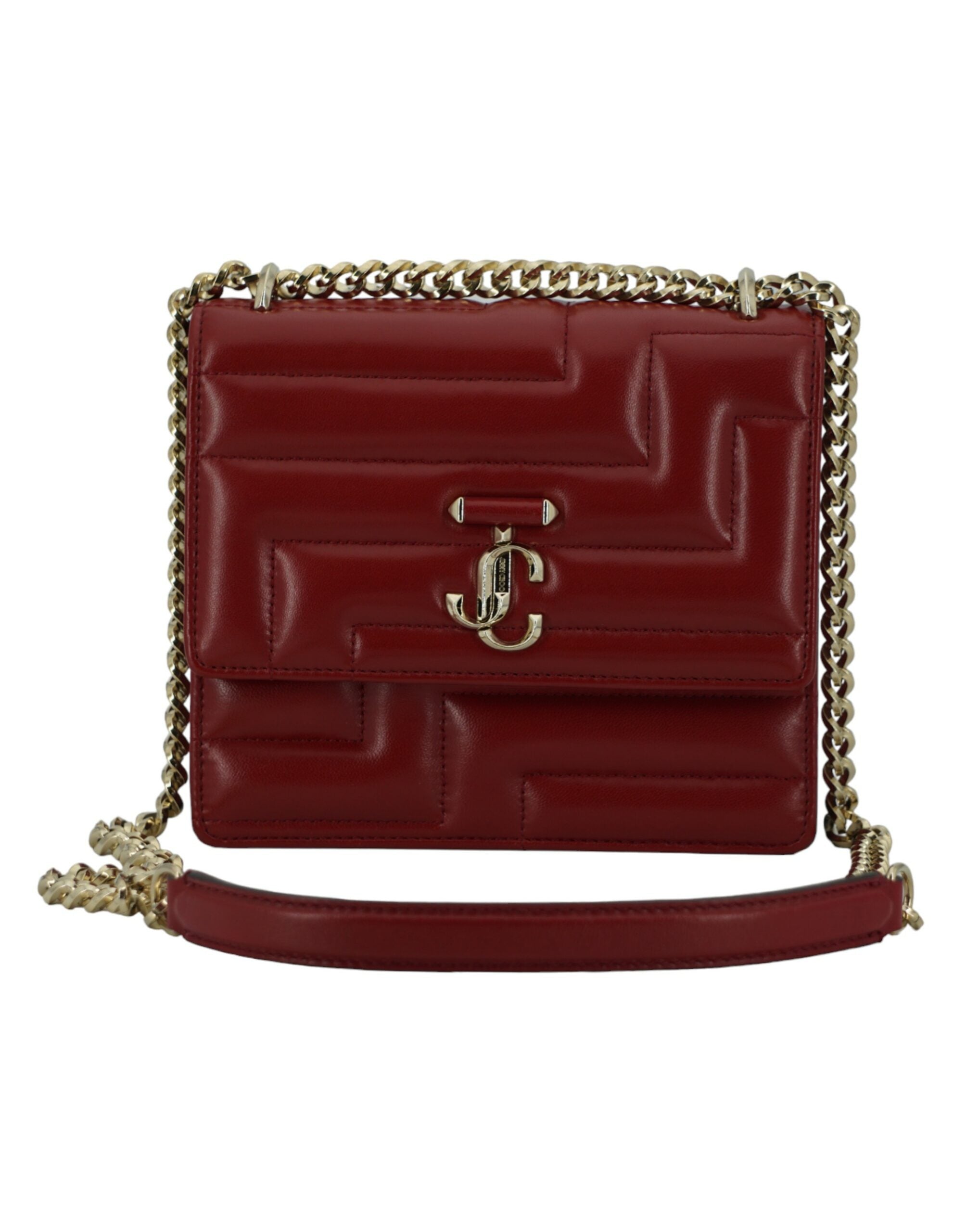 Jimmy Choo Dark Red Leather Shoulder Bag - Luksusmuotia Jimmy Choo - Tutustu YVES JAVANNI® 