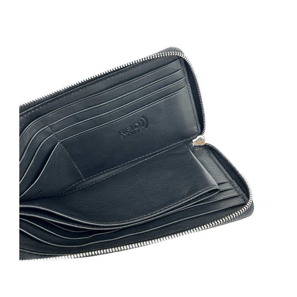 Baldinini Trend Elegant Black Leather Travel Organizer - Luksusmuotia Baldinini Trend - Tutustu YVES JAVANNI® 