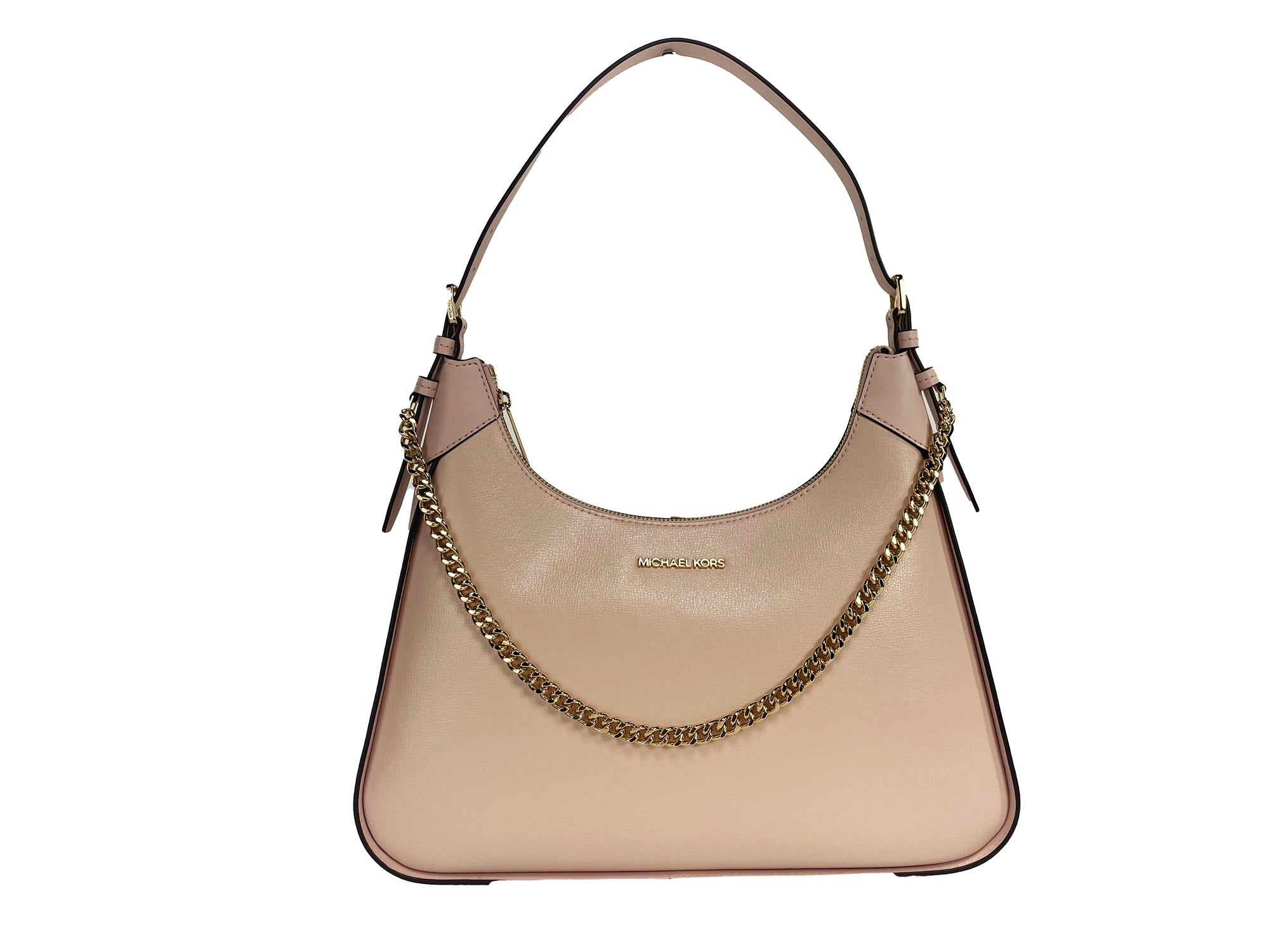 Michael Kors Wilma Large Smooth Leather Chain Shoulder Bag Purse Powder Blush - Luxury from Michael Kors - Shop at YVES JAVANNI