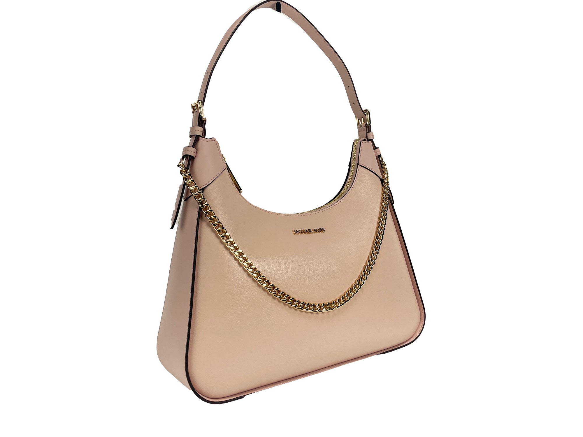 Michael Kors Wilma Large Smooth Leather Chain Shoulder Bag Purse Powder Blush - Luxury from Michael Kors - Shop at YVES JAVANNI