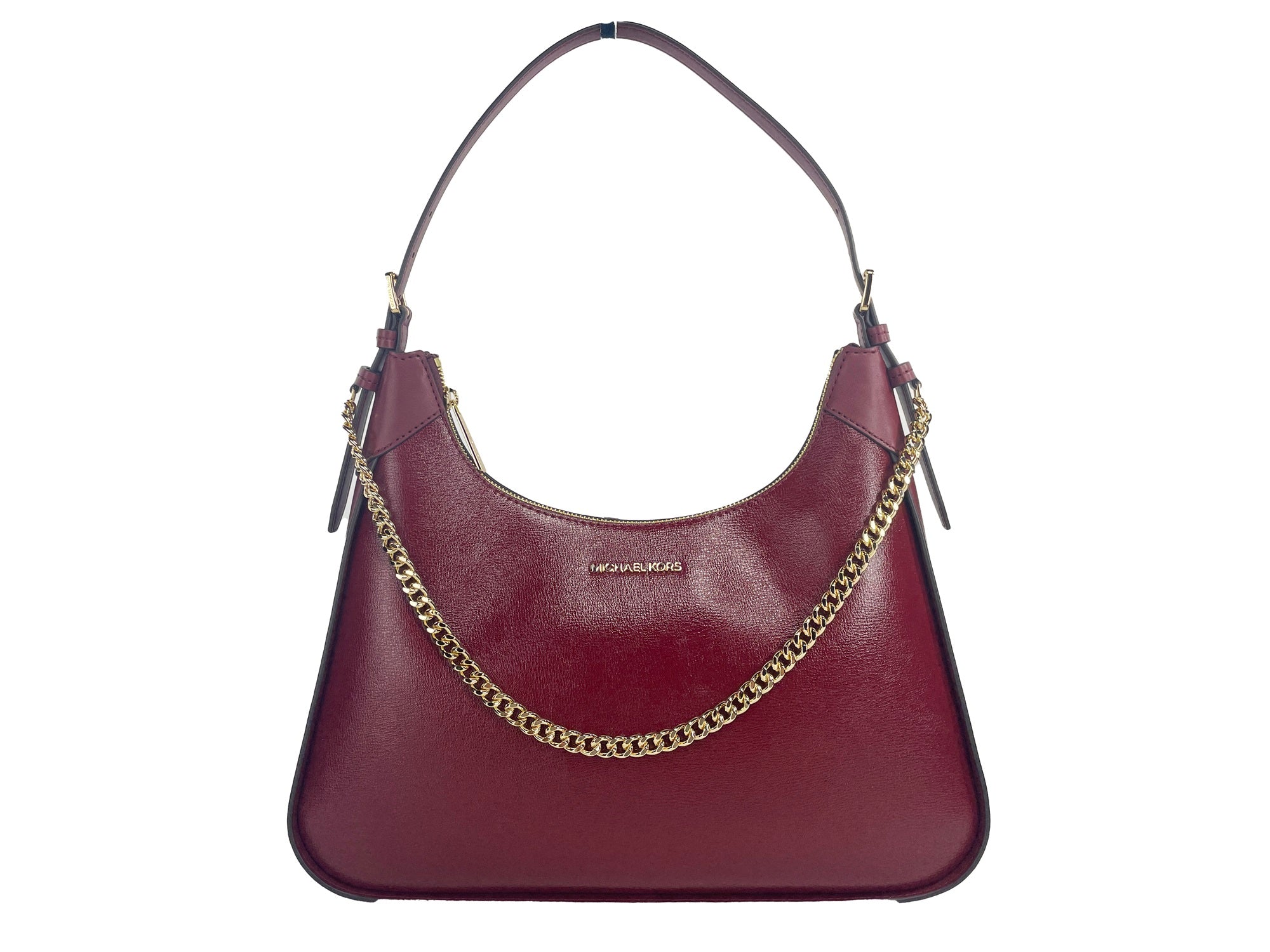 Michael Kors Wilma Large Dark Cherry Chain Shoulder Bag - Luksusmuotia Michael Kors - Tutustu YVES JAVANNI® 