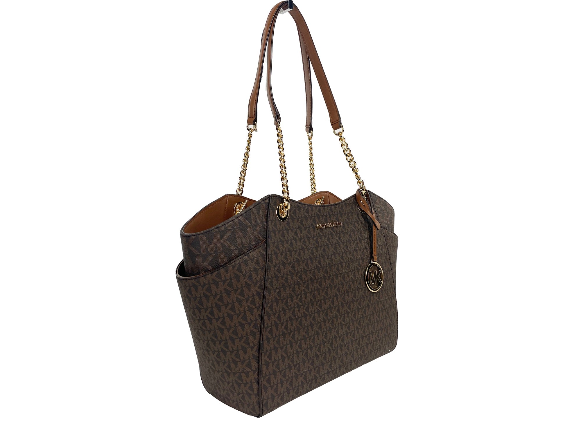 Michael Kors Jet Set Large Chain Brown Shoulder Tote Bag - Luxury from Michael Kors - Shop at YVES JAVANNI