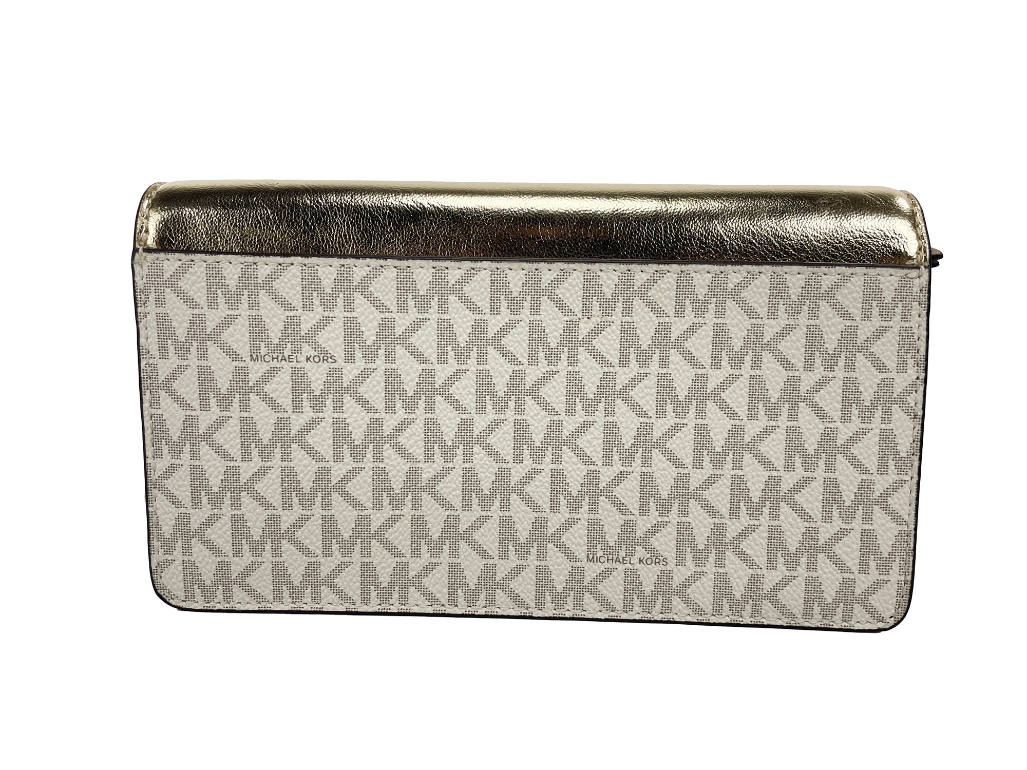 Michael Kors Jet Set Travel Pale Gold Small Flap Clutch Crossbody Bag - Luksusmuotia Michael Kors - Tutustu YVES JAVANNI® 