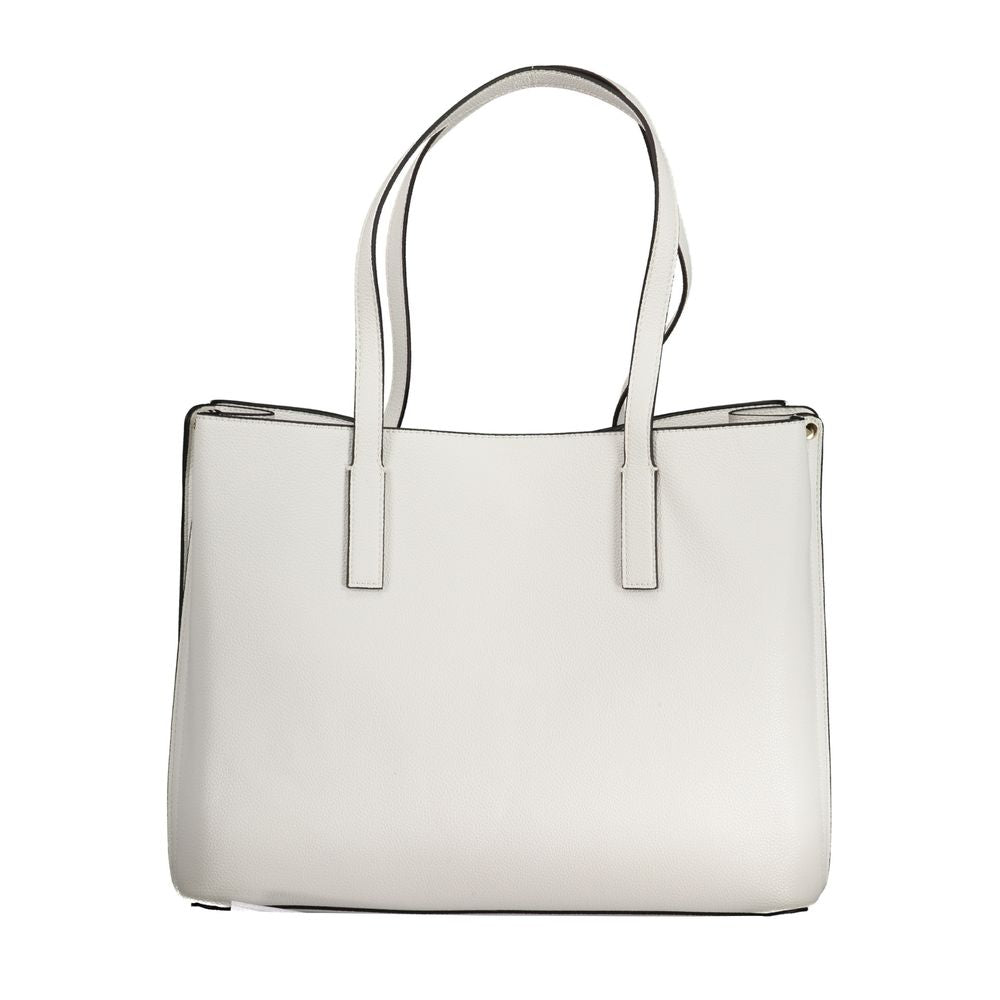 Guess Jeans White Polyethylene Handbag - Luksusmuotia Guess Jeans - Tutustu YVES JAVANNI® 