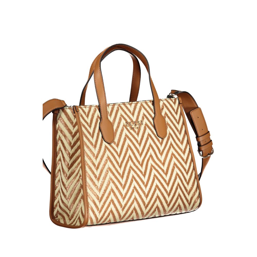 Guess Brown Cotton Handbag - Luksusmuotia Guess Jeans - Tutustu YVES JAVANNI® 