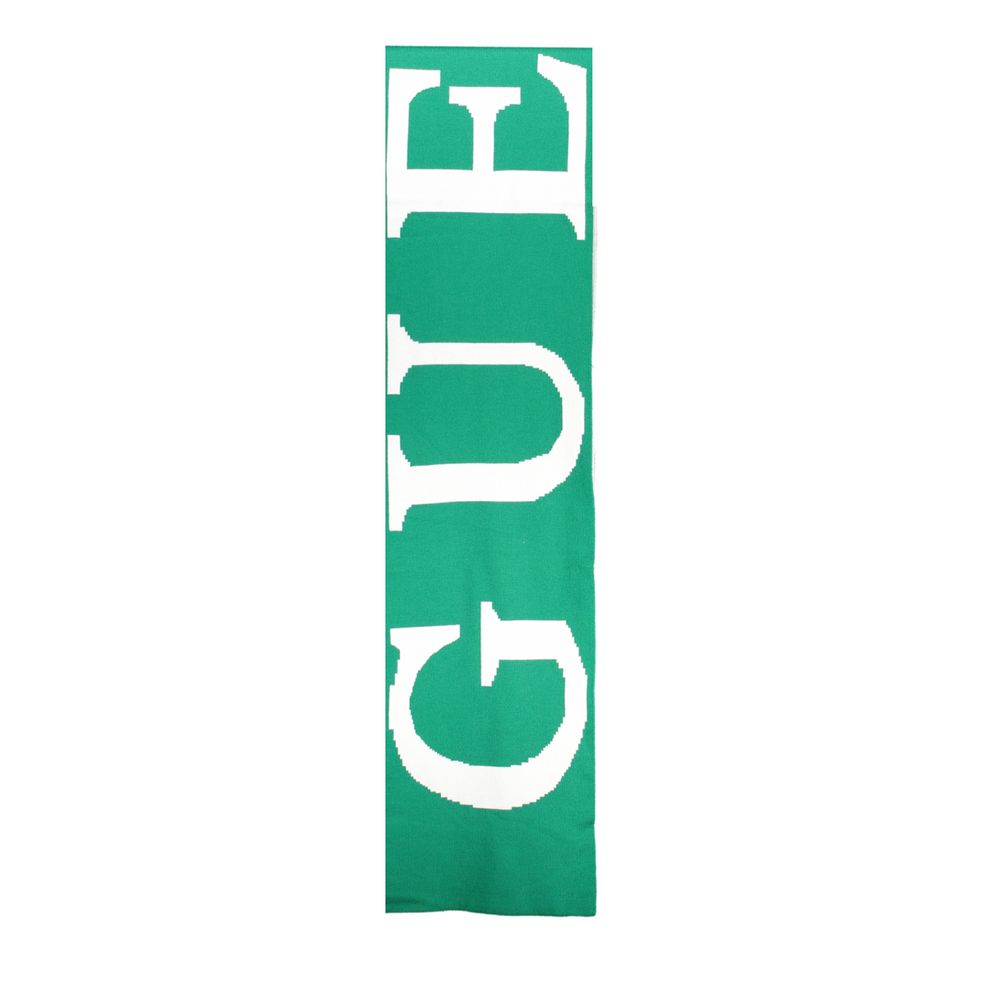 Guess Jeans Green Cotton Scarf - Luksusmuotia Guess Jeans - Tutustu YVES JAVANNI® 