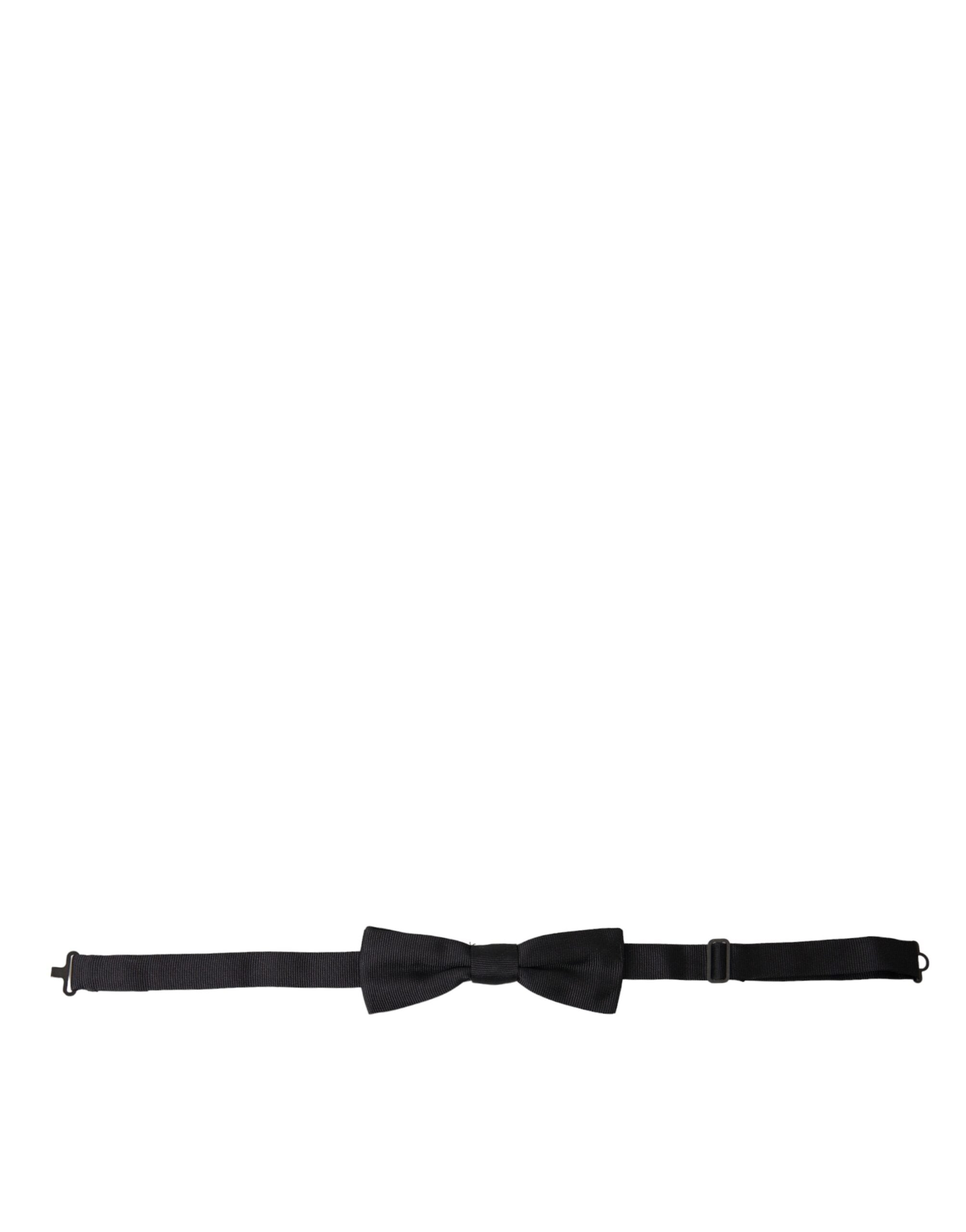 Dolce & Gabbana Black Silk Adjustable Neck Men Bow Tie - Luksuslaukut ja asusteet Dolce & Gabbana - Tutustu YVES JAVANNI® 