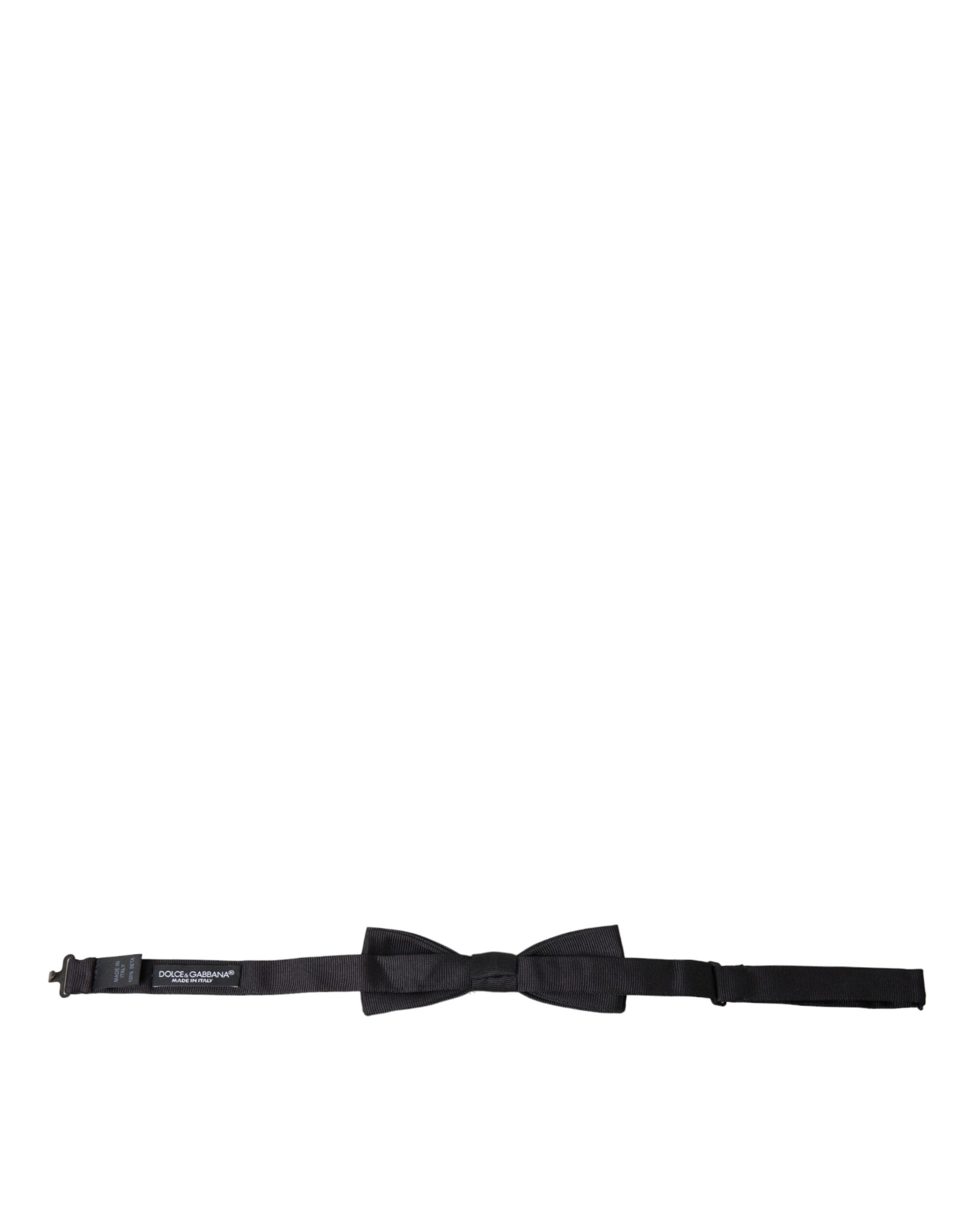 Dolce & Gabbana Black Silk Adjustable Neck Men Bow Tie - Luksuslaukut ja asusteet Dolce & Gabbana - Tutustu YVES JAVANNI® 