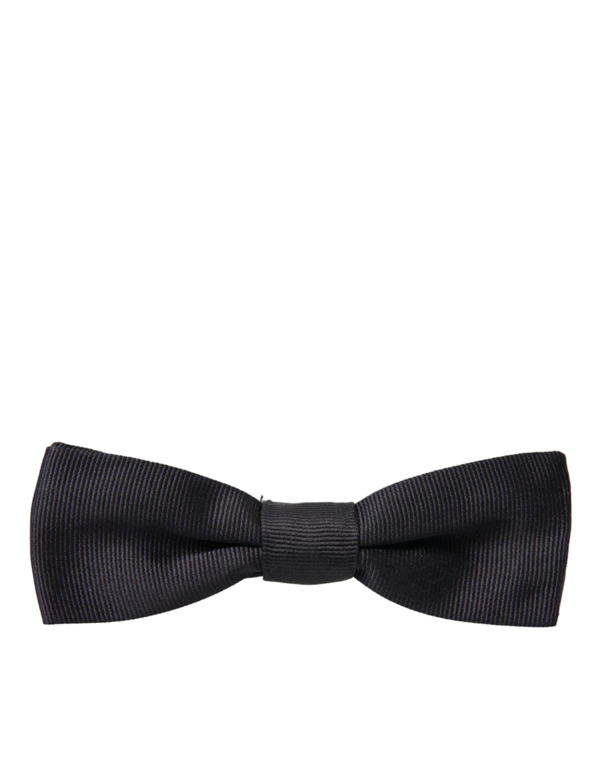 Dolce & Gabbana Black Silk Adjustable Neck Men Bow Tie - Luksuslaukut ja asusteet Dolce & Gabbana - Tutustu YVES JAVANNI® 