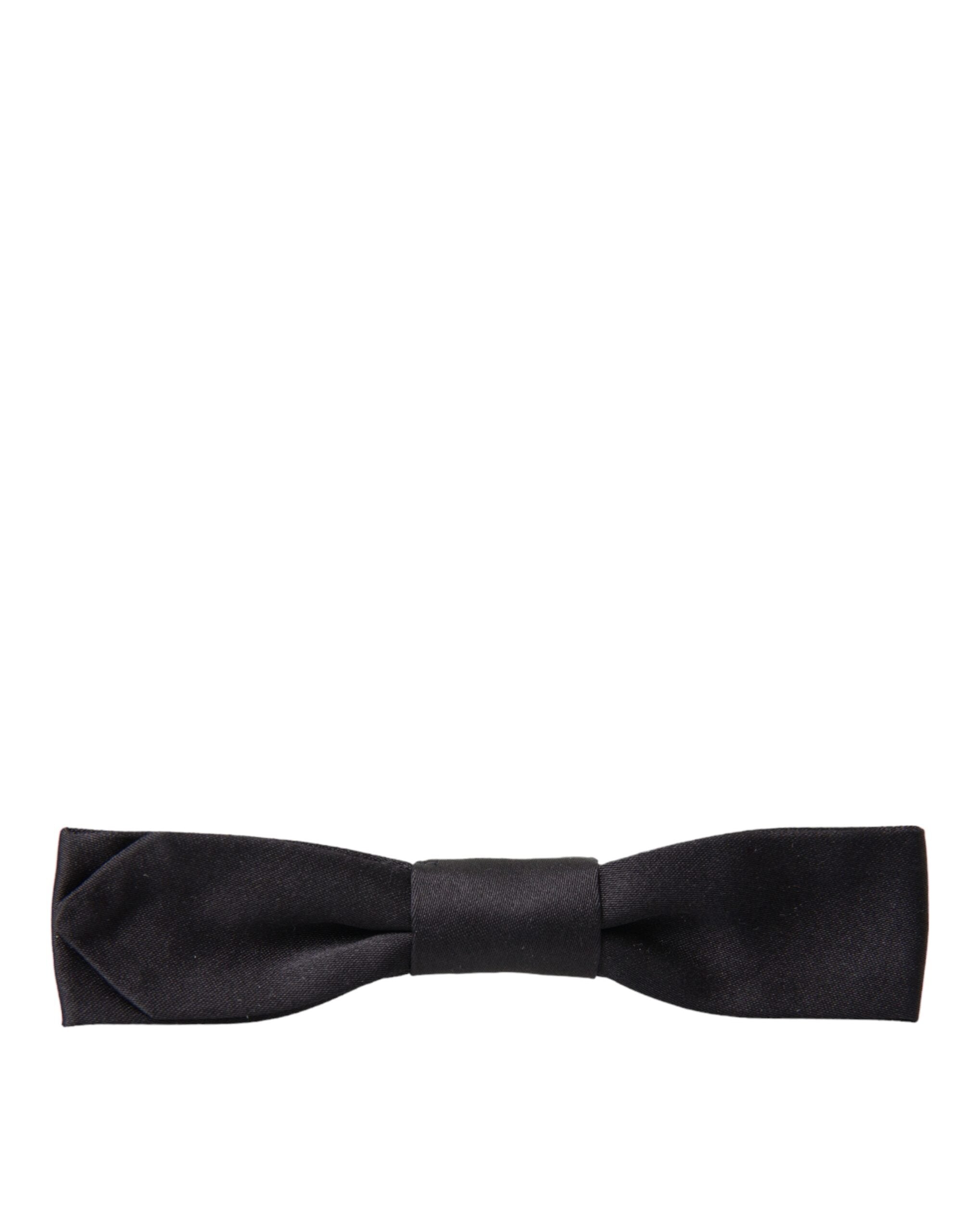 Dolce & Gabbana Black Silk Adjustable Neck Men Bow Tie - Luksusmuotia Dolce & Gabbana - Tutustu YVES JAVANNI® 