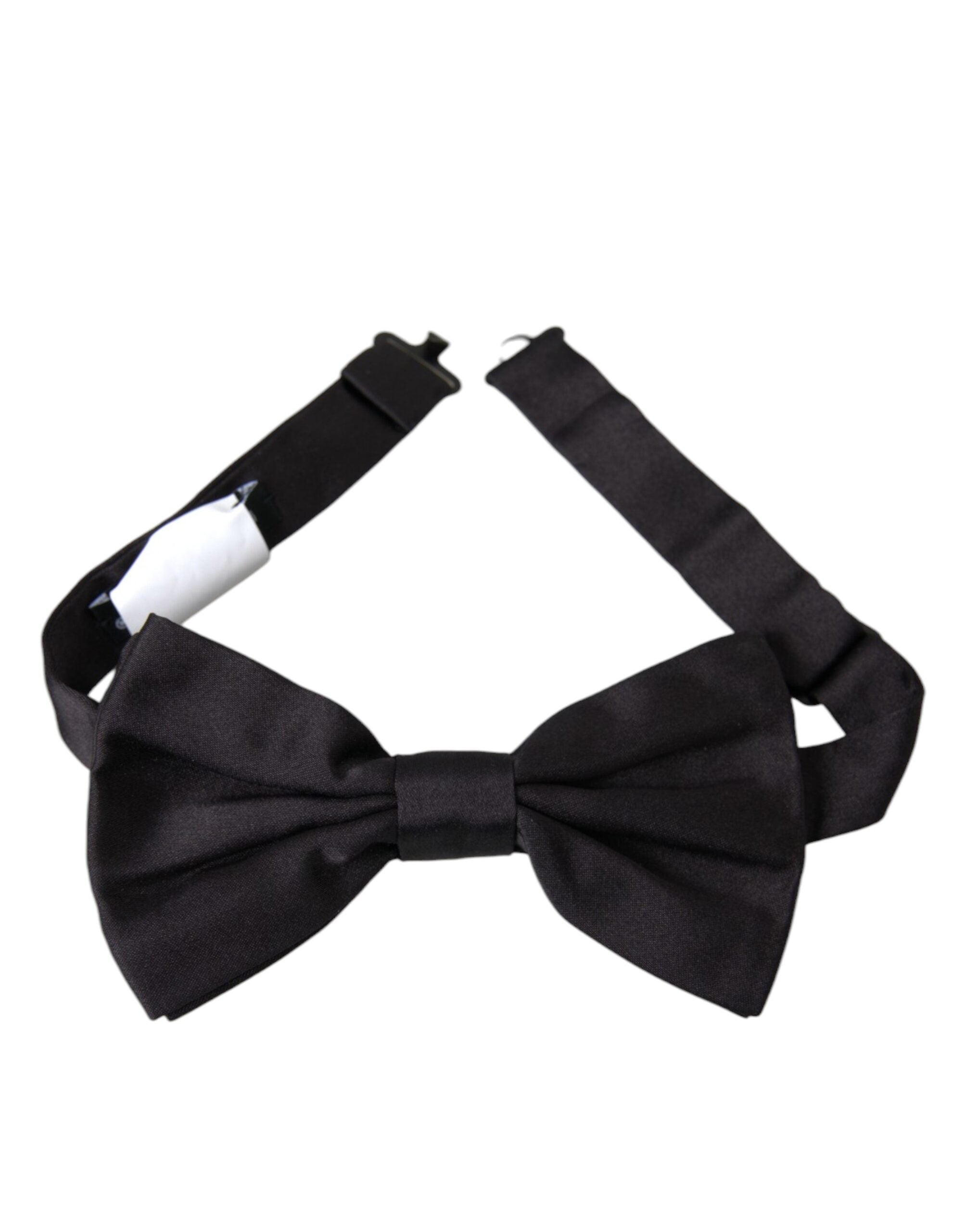 Dolce & Gabbana Black Silk Adjustable Neck Men Bow Tie - Luksusmuotia Dolce & Gabbana - Tutustu YVES JAVANNI® 