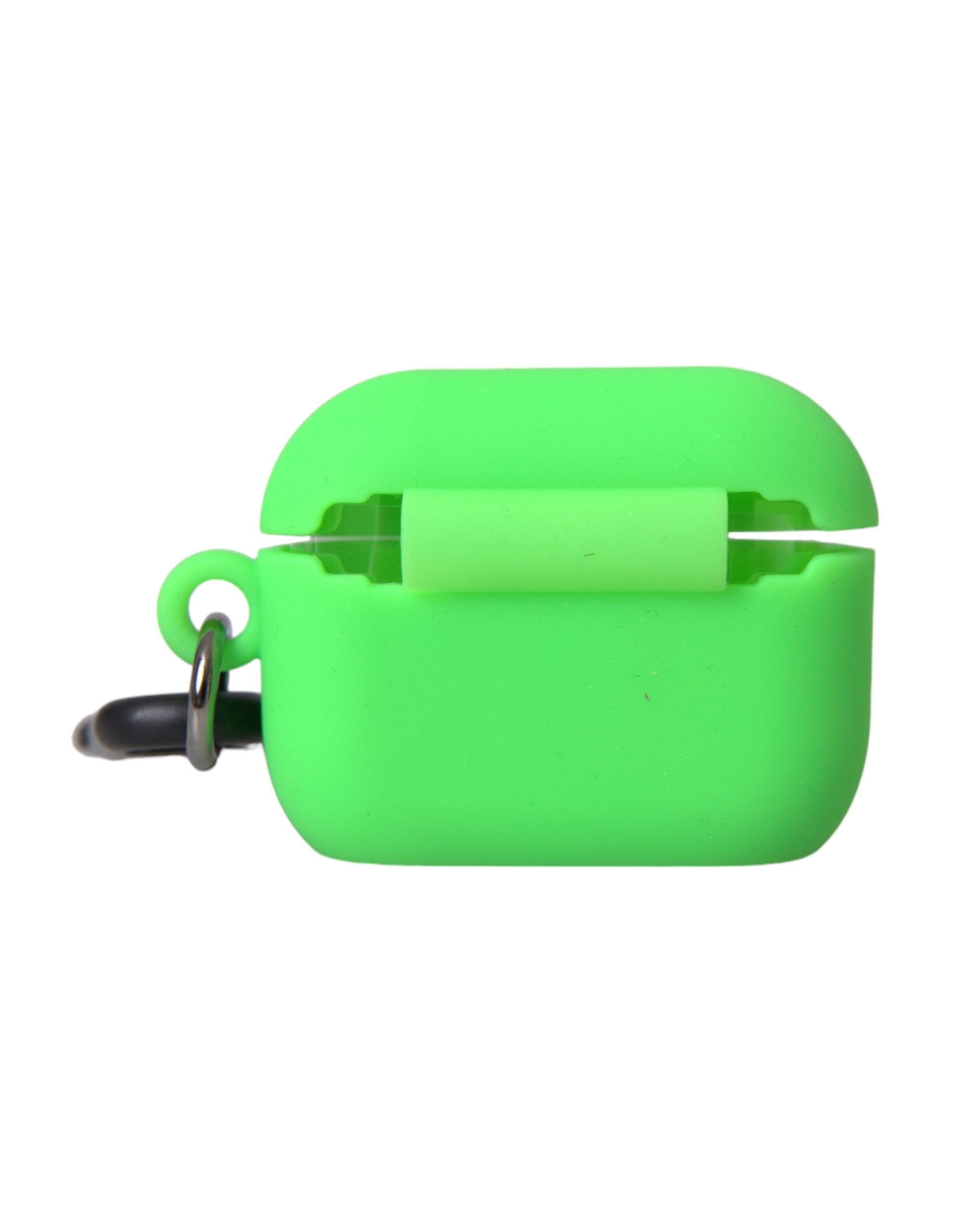 Dolce & Gabbana Neon Green Silicone Logo Embossed Airpods Case - Luksusmuotia Dolce & Gabbana - Tutustu YVES JAVANNI® 