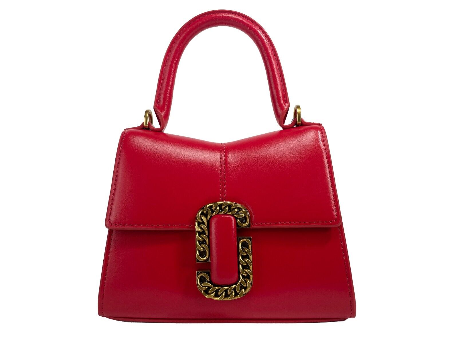 Marc Jacobs The St Marc Mini Top Handle Satchel Crossbody Bag Red - Luksuslaukut ja asusteet Marc Jacobs - Tutustu YVES JAVANNI® 