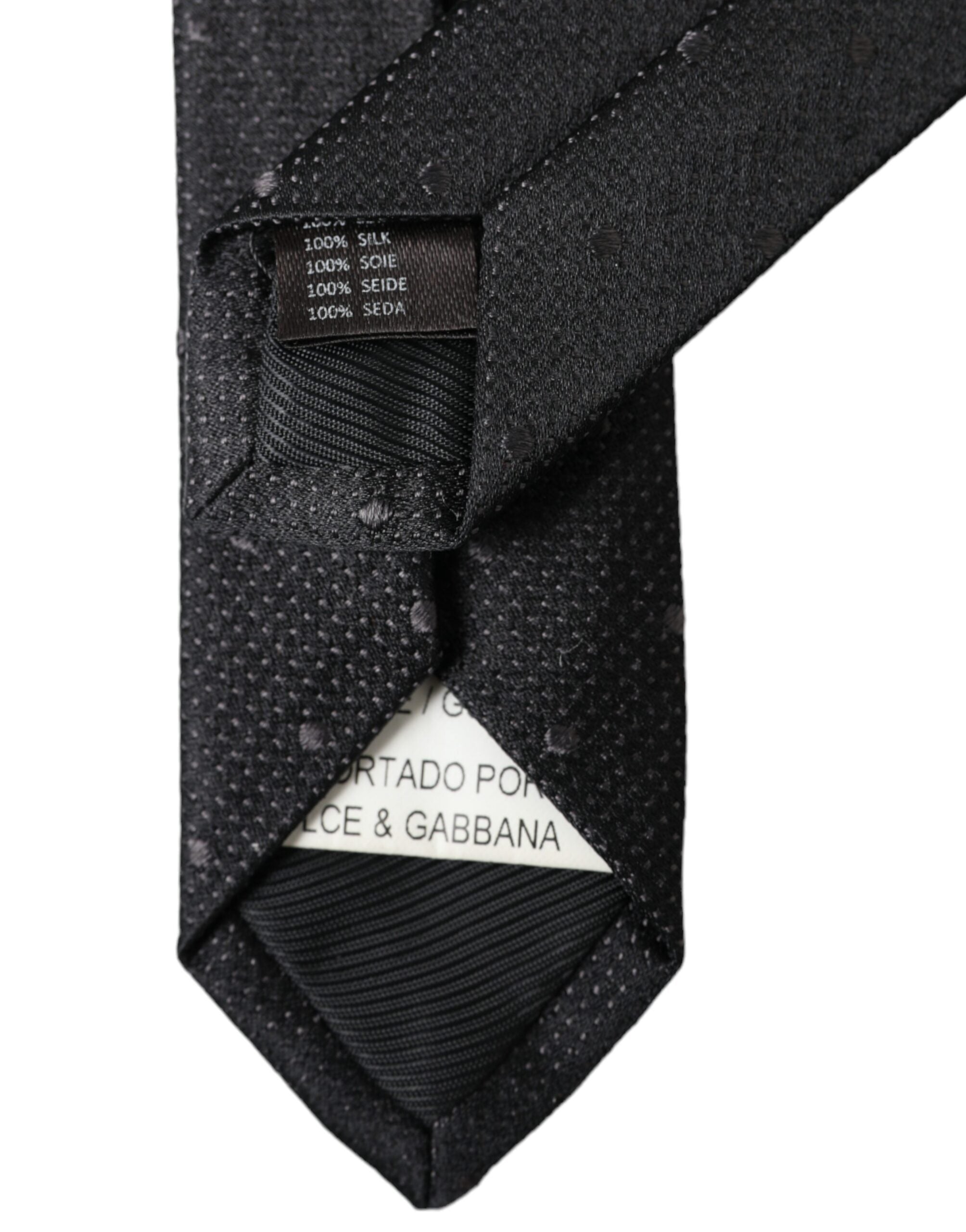 Dolce & Gabbana Men Black 100% Silk Fantasy Classic Men Tie - Luksusmuotia Dolce & Gabbana - Tutustu YVES JAVANNI® 