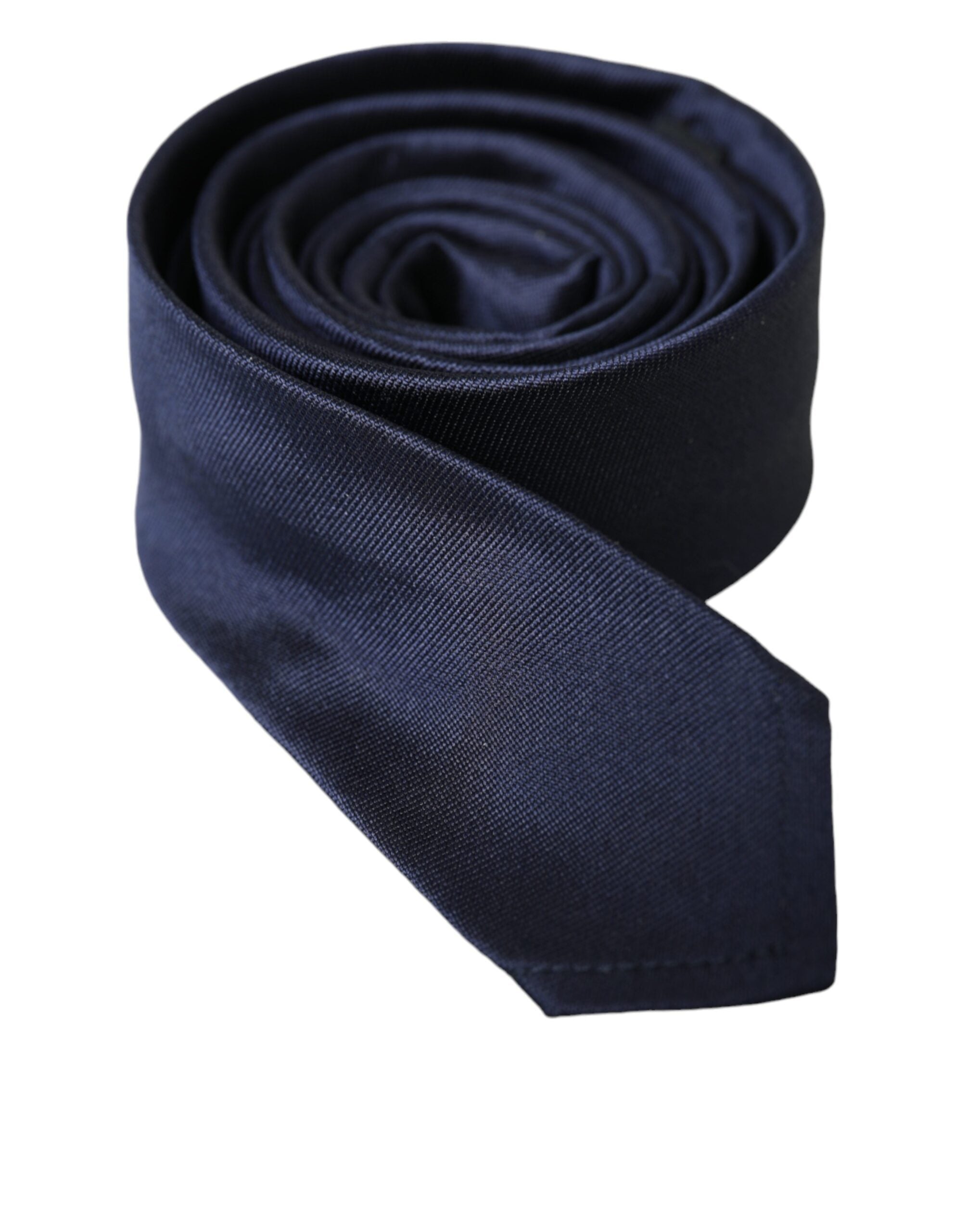 Dolce & Gabbana Blue Solid Silk Adjustable Tie Men - Luksusmuotia Dolce & Gabbana - Tutustu YVES JAVANNI® 