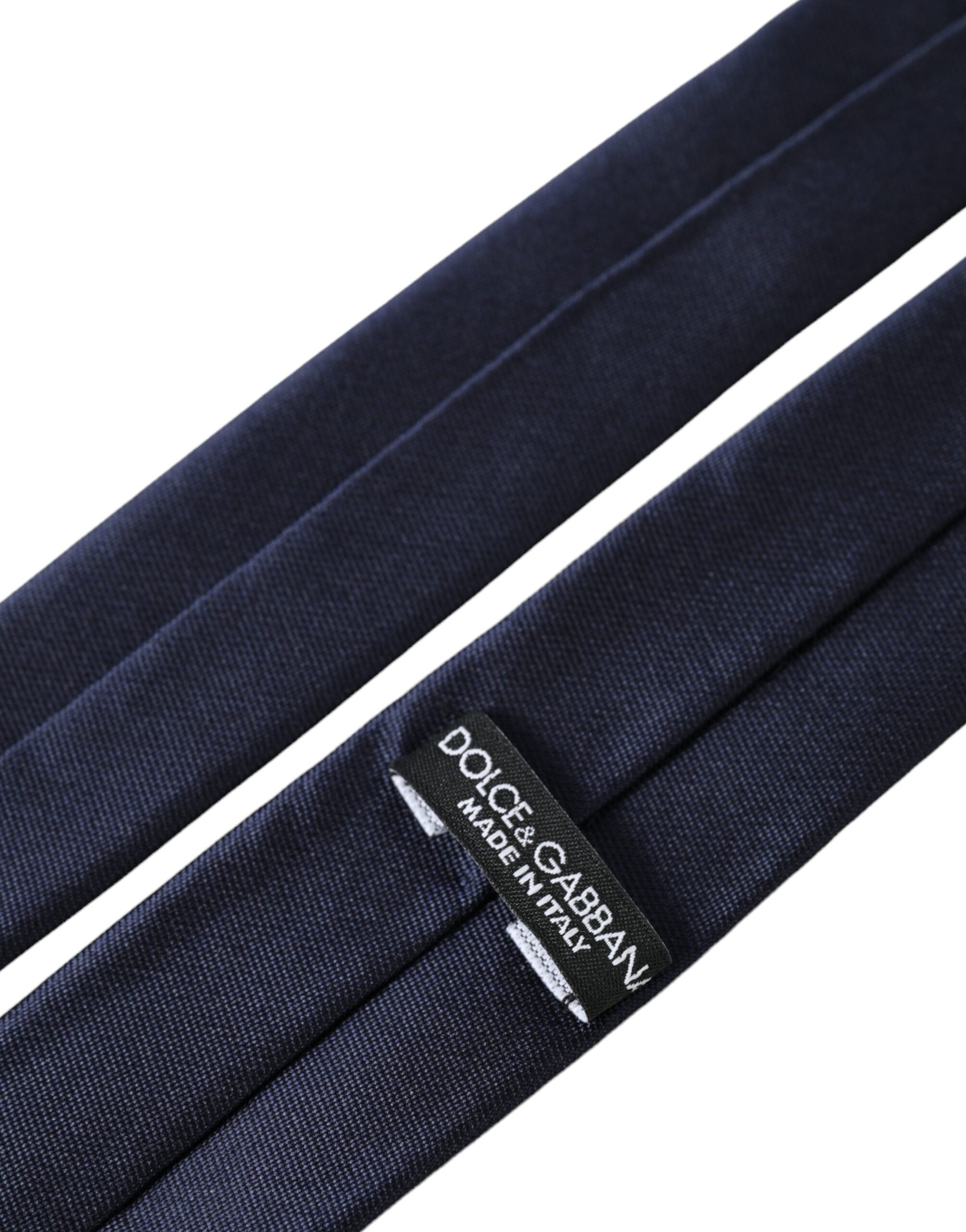 Dolce & Gabbana Blue Solid Silk Adjustable Tie Men - Luksusmuotia Dolce & Gabbana - Tutustu YVES JAVANNI® 