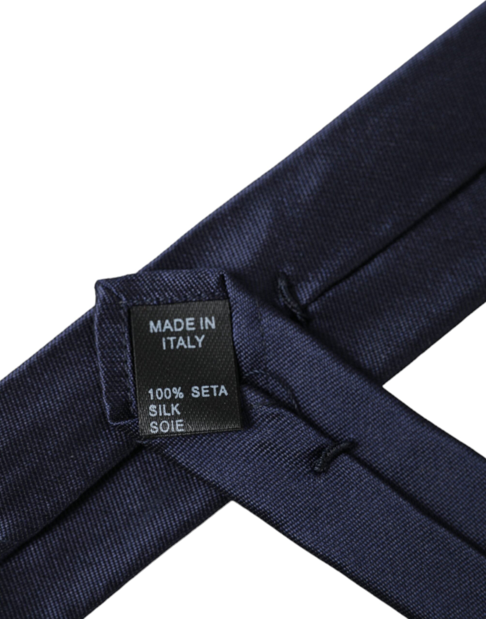 Dolce & Gabbana Blue Solid Silk Adjustable Tie Men - Luksusmuotia Dolce & Gabbana - Tutustu YVES JAVANNI® 